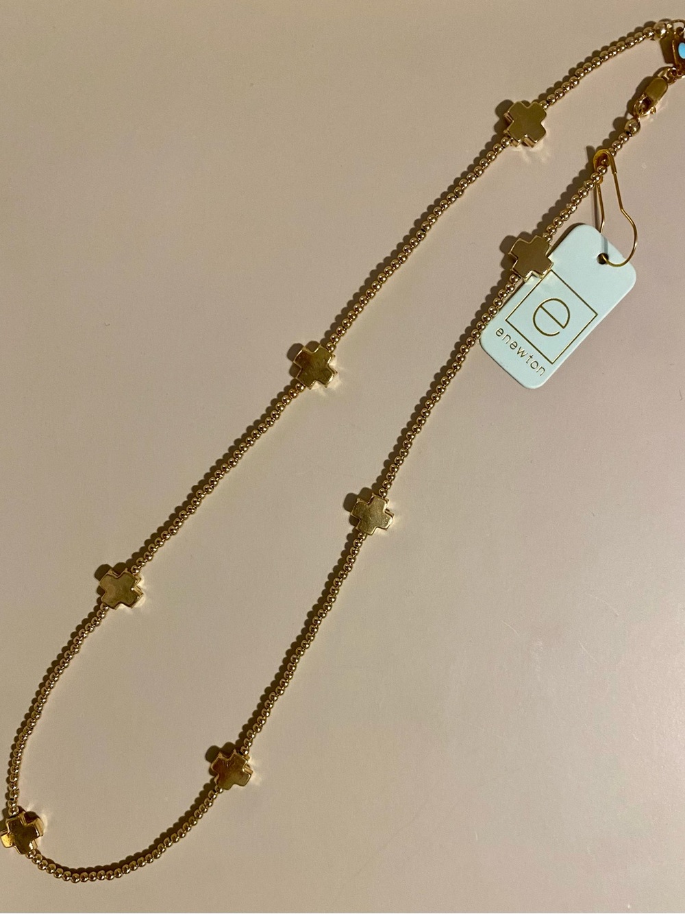 2mm enewton 17” Beaded Cross Necklace